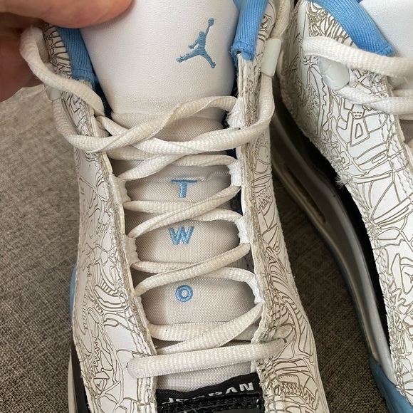 Jordan dub zero GS Legend blue gray graphics sneakers youth sz 6.5 DV1360-114 - Picture 3 of 14